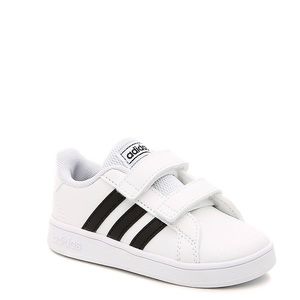 Adidas Toddler Grand Court Classic Black and White
